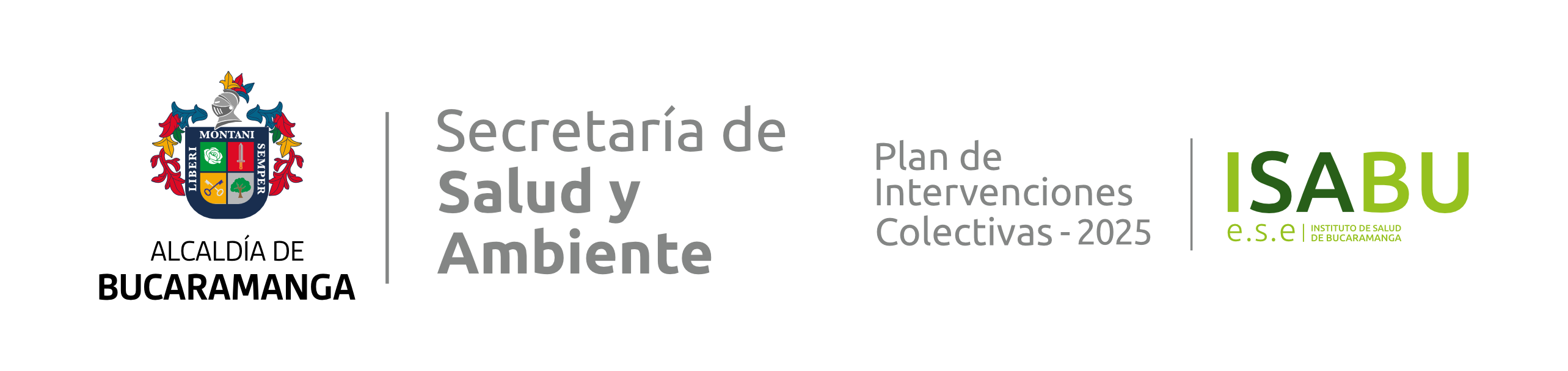 Logos Alcaldía de Bucaramanga, Secretaría de Salud e ISABU